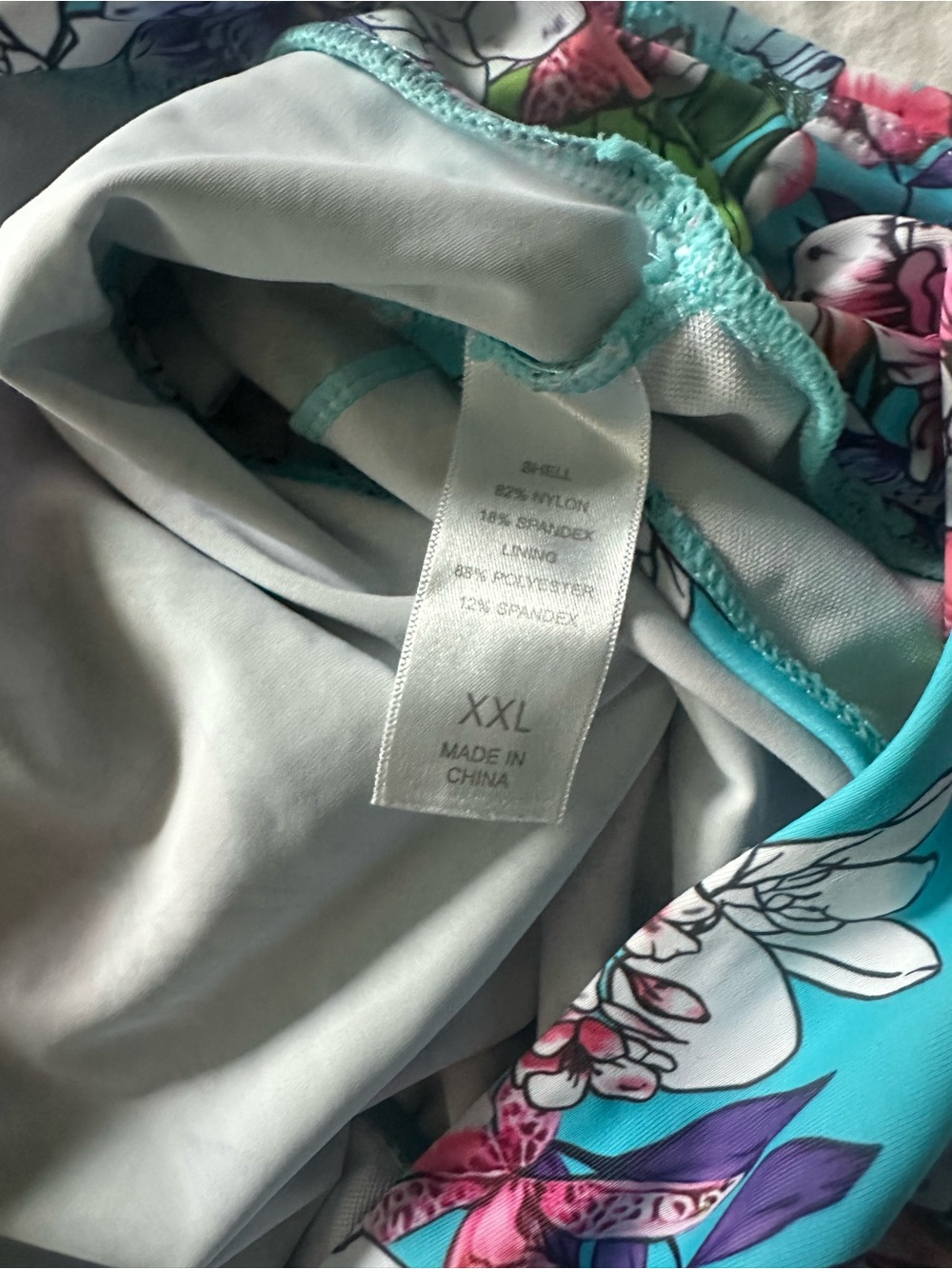 **END OF SUMMER SALE** 
Woman’s Floral Turquoise Bathing Suit Size XXL - Picture 2 of 2